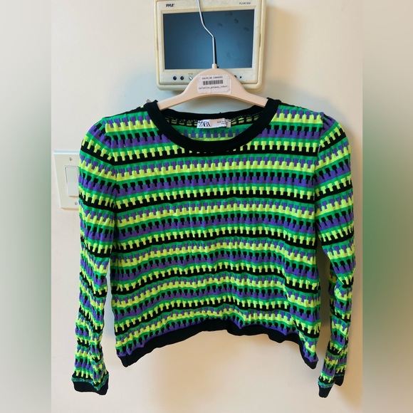 Zara multicolored neon shirt - Picture 8 of 9